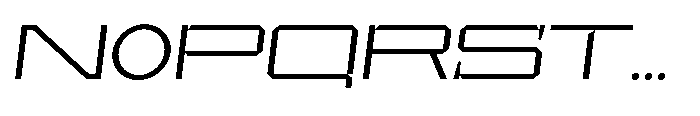 UT Sracotien Oblique Extra Expanded Light Font UPPERCASE