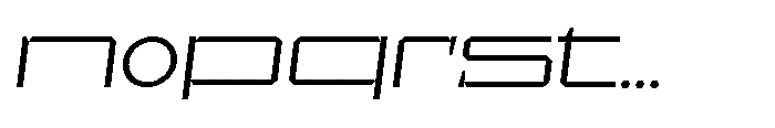 UT Sracotien Oblique Extra Expanded Light Font LOWERCASE