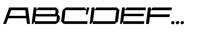 UT Sracotien Oblique Extra Expanded Medium Font UPPERCASE
