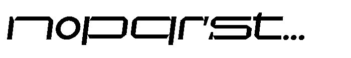 UT Sracotien Oblique Extra Expanded Medium Font LOWERCASE