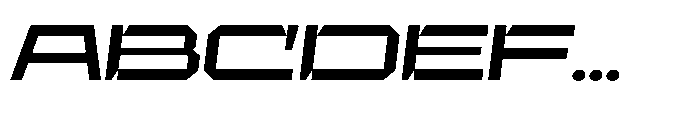 UT Sracotien Oblique Extra Expanded Semi Bold Font UPPERCASE