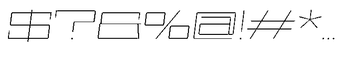 UT Sracotien Oblique Extra Expanded Thin Font OTHER CHARS