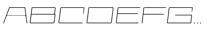 UT Sracotien Oblique Extra Expanded Thin Font UPPERCASE