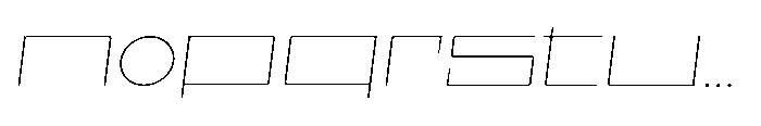 UT Sracotien Oblique Extra Expanded Thin Font LOWERCASE