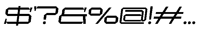 UT Sracotien Oblique Extra Expanded Font OTHER CHARS