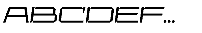 UT Sracotien Oblique Extra Expanded Font UPPERCASE
