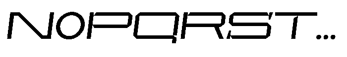 UT Sracotien Oblique Extra Expanded Font UPPERCASE