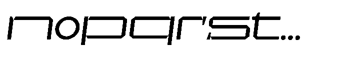 UT Sracotien Oblique Extra Expanded Font LOWERCASE