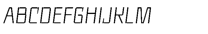 UT Sracotien Oblique Extra Light Font UPPERCASE