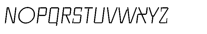 UT Sracotien Oblique Extra Light Font UPPERCASE