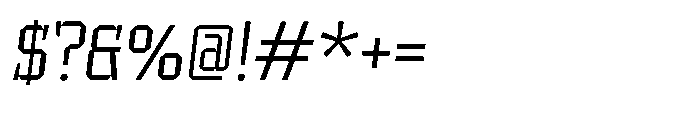 UT Sracotien Oblique Light Font OTHER CHARS