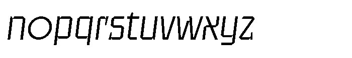 UT Sracotien Oblique Light Font LOWERCASE