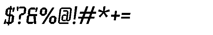 UT Sracotien Oblique Regular Font OTHER CHARS