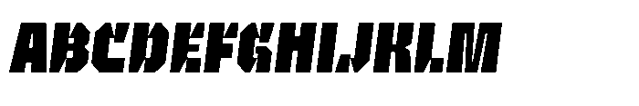 UT Sracotien Oblique Semi Condensed Black Font UPPERCASE