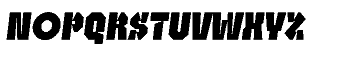 UT Sracotien Oblique Semi Condensed Black Font UPPERCASE