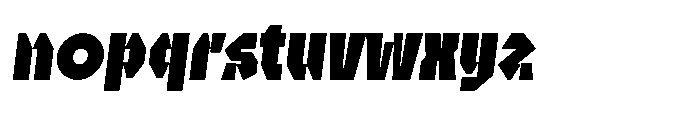 UT Sracotien Oblique Semi Condensed Black Font LOWERCASE