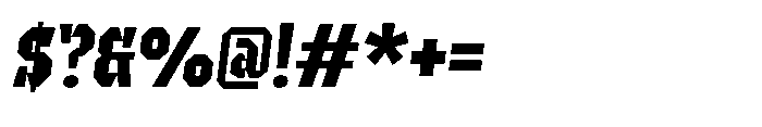UT Sracotien Oblique Semi Condensed Bold Font OTHER CHARS