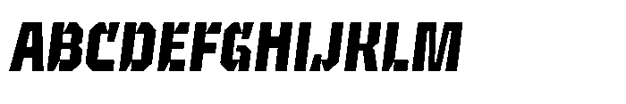 UT Sracotien Oblique Semi Condensed Bold Font UPPERCASE
