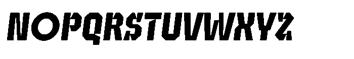 UT Sracotien Oblique Semi Condensed Bold Font UPPERCASE