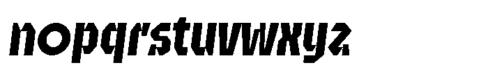 UT Sracotien Oblique Semi Condensed Bold Font LOWERCASE
