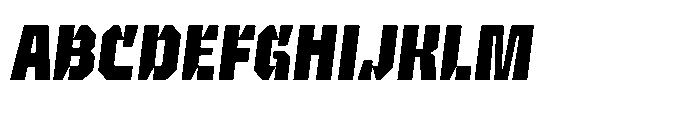 UT Sracotien Oblique Semi Condensed Extra Bold Font UPPERCASE