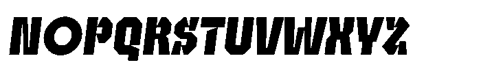 UT Sracotien Oblique Semi Condensed Extra Bold Font UPPERCASE