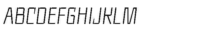 UT Sracotien Oblique Semi Condensed Extra Light Font UPPERCASE