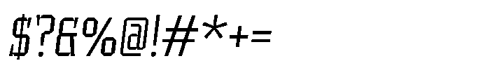 UT Sracotien Oblique Semi Condensed Light Font OTHER CHARS