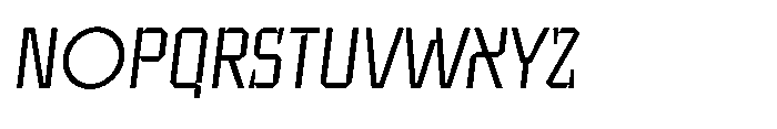 UT Sracotien Oblique Semi Condensed Light Font UPPERCASE
