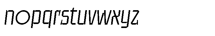 UT Sracotien Oblique Semi Condensed Light Font LOWERCASE