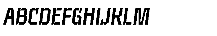 UT Sracotien Oblique Semi Condensed Medium Font UPPERCASE