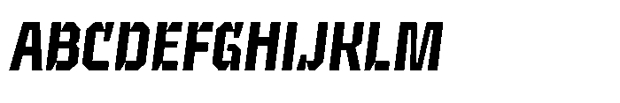 UT Sracotien Oblique Semi Condensed Semi Bold Font UPPERCASE