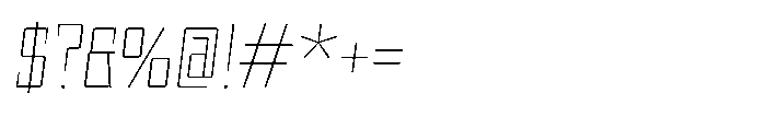 UT Sracotien Oblique Semi Condensed Thin Font OTHER CHARS
