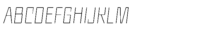 UT Sracotien Oblique Semi Condensed Thin Font UPPERCASE