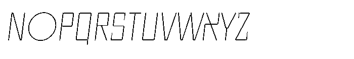 UT Sracotien Oblique Semi Condensed Thin Font UPPERCASE