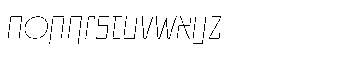 UT Sracotien Oblique Semi Condensed Thin Font LOWERCASE