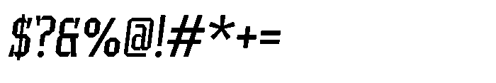 UT Sracotien Oblique Semi Condensed Font OTHER CHARS