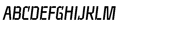 UT Sracotien Oblique Semi Condensed Font UPPERCASE