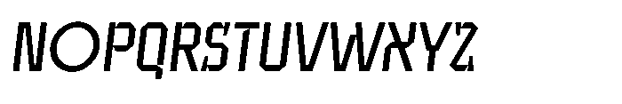 UT Sracotien Oblique Semi Condensed Font UPPERCASE