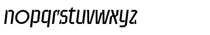 UT Sracotien Oblique Semi Condensed Font LOWERCASE