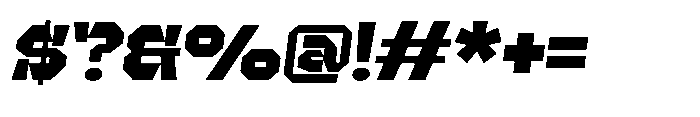 UT Sracotien Oblique Semi Expanded Black Font OTHER CHARS