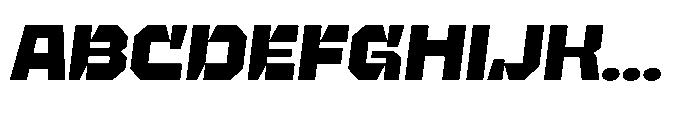 UT Sracotien Oblique Semi Expanded Black Font UPPERCASE