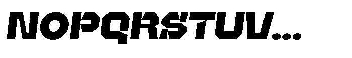 UT Sracotien Oblique Semi Expanded Black Font UPPERCASE