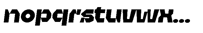 UT Sracotien Oblique Semi Expanded Black Font LOWERCASE