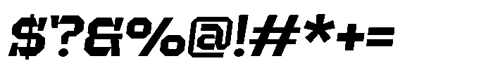 UT Sracotien Oblique Semi Expanded Bold Font OTHER CHARS