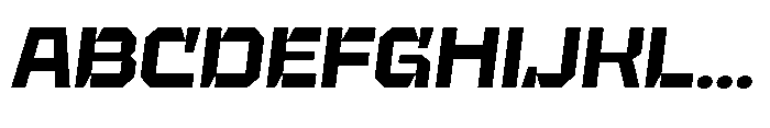 UT Sracotien Oblique Semi Expanded Bold Font UPPERCASE