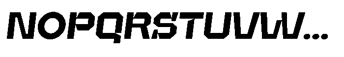 UT Sracotien Oblique Semi Expanded Bold Font UPPERCASE