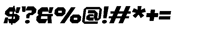 UT Sracotien Oblique Semi Expanded Extra Bold Font OTHER CHARS