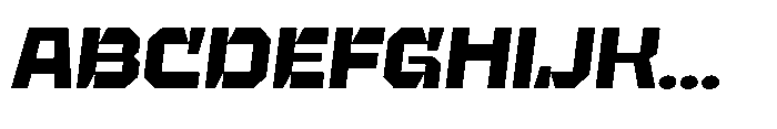 UT Sracotien Oblique Semi Expanded Extra Bold Font UPPERCASE