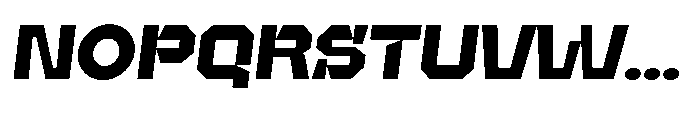 UT Sracotien Oblique Semi Expanded Extra Bold Font UPPERCASE